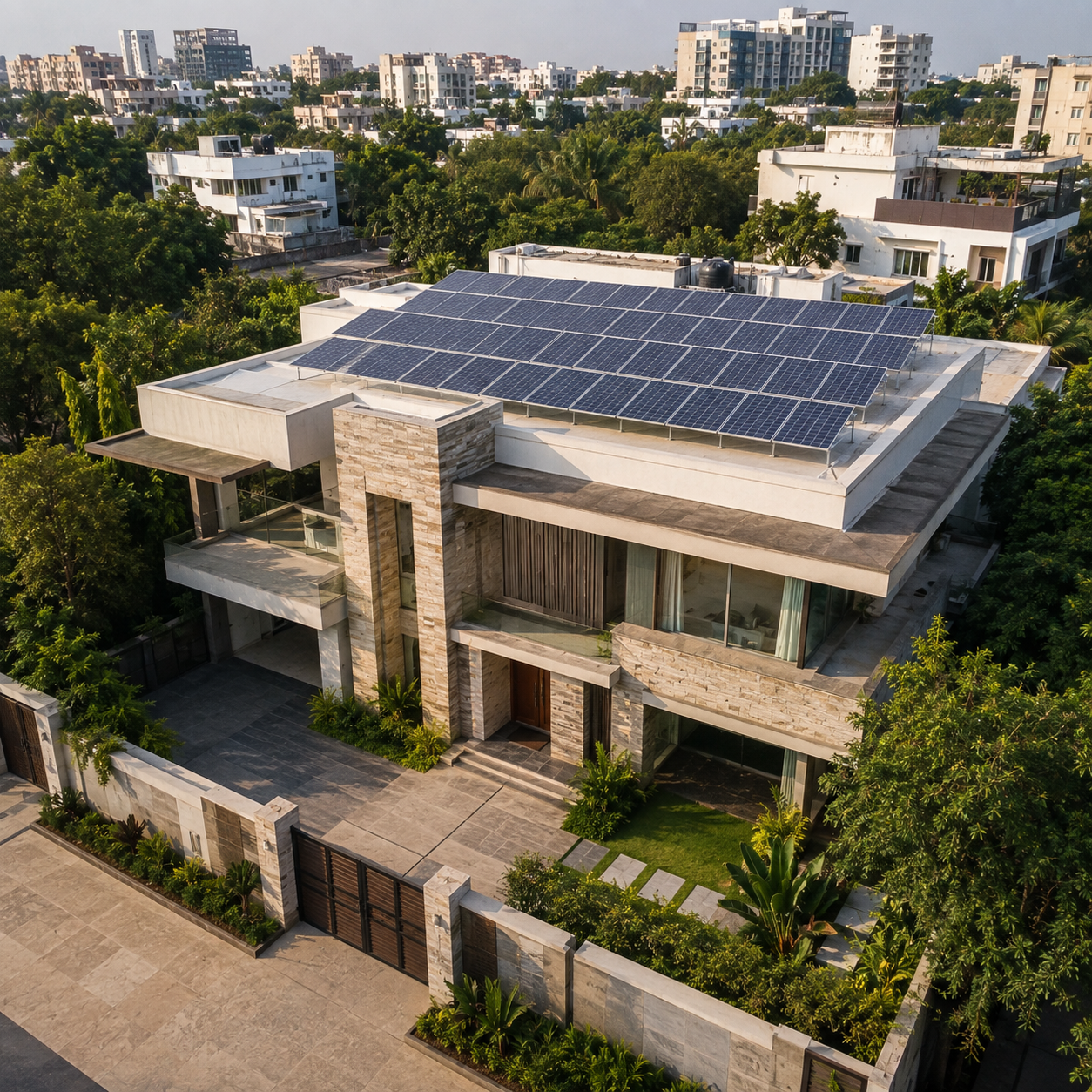 Luxury Villa Solar Installation - 10 kW